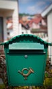 Cloes up of a mailbox on the street