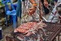 Cloeup Dried squid in the sea food Royalty Free Stock Photo