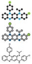 Clofazimine leprosy drug molecule