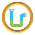 Clog in the pipe icon