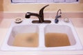 Clogged kitchen sink Royalty Free Stock Photo