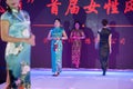 Cloisonne-Female cheongsam show