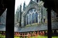 Cloister of abbey Mont Saint Michel, Normandy, France Royalty Free Stock Photo