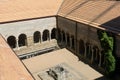 Cloister of the abbey of Sant Pere de Rodes, Spain. Royalty Free Stock Photo