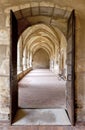 Cloister of the ancient church of Brou Royalty Free Stock Photo