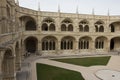 Cloister of the ancient Jeronimos Monastery Royalty Free Stock Photo