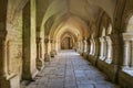 Cloister Arcade in Abbey Fontenay Royalty Free Stock Photo