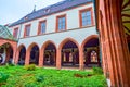 The cloister with arcades of Basel Minster, Switzerland Royalty Free Stock Photo