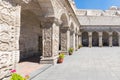 Cloister arcades of the convent Company Arequipa Peru Royalty Free Stock Photo