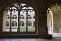 Cloister arches in Jeronimos monastery Royalty Free Stock Photo