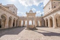 cloister and balcony of Montecassino abbey, rebuilding after second world war