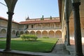 Cloister of basilica Santa Croce Royalty Free Stock Photo