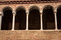 Cloister of the Basilica of Santo Stefano or the Seven Churches in Bologna Italy