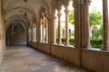 Cloister with beautiful arches and columns in old Dominican monastery in Dubrovnik Royalty Free Stock Photo