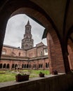 Cloister and bell tower of the abbey of Chiaravalle