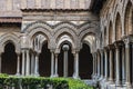 Cloister of the cathedral of Monreale, Palermo, Sicily, Italy Royalty Free Stock Photo