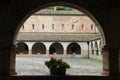 Cloister of Chiaravalle Abbey, Fiastra, Italy Royalty Free Stock Photo