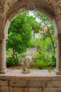 Cloister of church of Saint Dominic in Trogir, Croatia Royalty Free Stock Photo