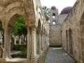 Cloister of the church Saint the hermits` Giovanni to Palermo in Sicily, Italy.