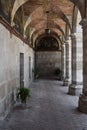 Cloister Corridor in Brick and Stone