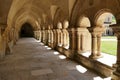 The cloister gallery of Fontenay Abbey Royalty Free Stock Photo