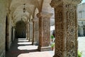 Cloister with the Gorgeous Arches of La Compania Church of the Society of Jesus Church in Arequipa, Peru