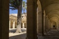 Cloister of the Gothic fortified cathedral of Almeria Royalty Free Stock Photo