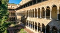 Cloister of the Monastery Santa Maria de Pedralbes Monestir de Pedralbes, Barcelona. Royalty Free Stock Photo