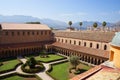 The cloister of the Monreale Cathedral in Sicily Royalty Free Stock Photo