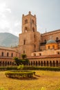 Cloister of Monreale cathedral, Sicily Royalty Free Stock Photo