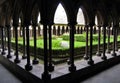 The cloister of Mont Saint Michel Abbey, France Royalty Free Stock Photo