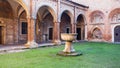 Cloister of Pilate in Basilica of Santo Stefano Royalty Free Stock Photo