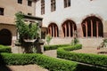 cloister in a protestant church (saint-pierre-le-jeune church) - strasbourg - france Royalty Free Stock Photo