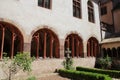 cloister in a protestant church (saint-pierre-le-jeune church) - strasbourg - france Royalty Free Stock Photo