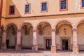 Cloister of Templo de Santa Rosa de Viterbo church in Queretaro, Mexi Royalty Free Stock Photo