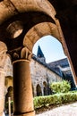 Cloister of the Thonoret abbey in the Var in France