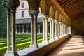 Cloisters and Courtyard Garden of Dominican monastery Couvent des Jacobins in Toulouse Royalty Free Stock Photo