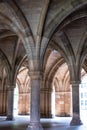 Cloisters on the Glasgow University campus, Scotland. The Cloisters are also known as The Undercroft. Royalty Free Stock Photo