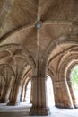 Cloisters on the Glasgow University campus, Scotland. The Cloisters are also known as The Undercroft. Royalty Free Stock Photo