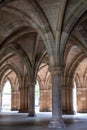 Cloisters on the Glasgow University campus in Scotland, built in Gothic Revival style. The Cloisters also known as The Undercroft. Royalty Free Stock Photo