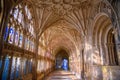 The cloisters of Gloucester Cathedral in Gloucester, England, UK Royalty Free Stock Photo