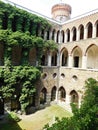 Cloisters of Marianna OraÃâska\'s Palace. Kamieniec ZÃâ¦bkowicki, Poland - vertically Royalty Free Stock Photo