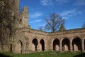 Cloisters and ruins Kelso Abbey West Tower Kelso