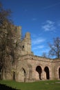 Cloisters and ruins Kelso Abbey West Tower Kelso