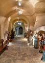 Cloisters with sacral exhibition in Our Lady of Nativity Cathedral Notre Dame de la Nativite in Vence historic town in France