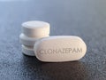 Clonazepam Pill for seizures and panic concept Royalty Free Stock Photo