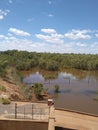 The Cloncurry Dam wall Royalty Free Stock Photo