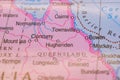 Cloncurry On The World Map-Geo Political Map Royalty Free Stock Photo