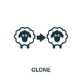 Clone icon symbol. Creative sign from biotechnology icons collection. Filled flat Clone icon for computer and mobile