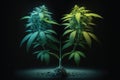 The clone stage of a marijuana plant grown in a legal recreational marijuana Royalty Free Stock Photo